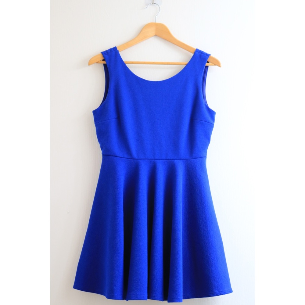 Forever 21 Fit & Flare Blue Dress